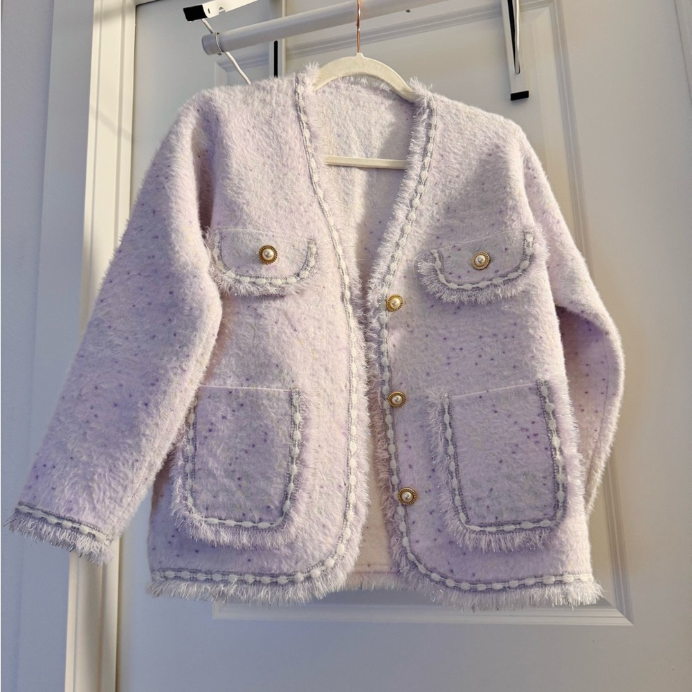 Women's Lavender Tweed Jacket